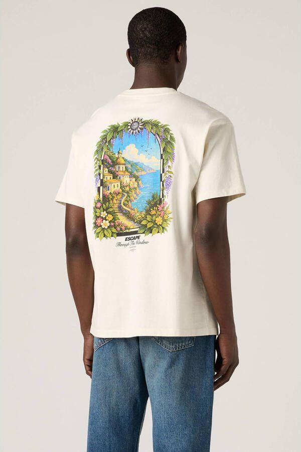 Levi's relaxed T-shirt met backprint ecru - Foto 3