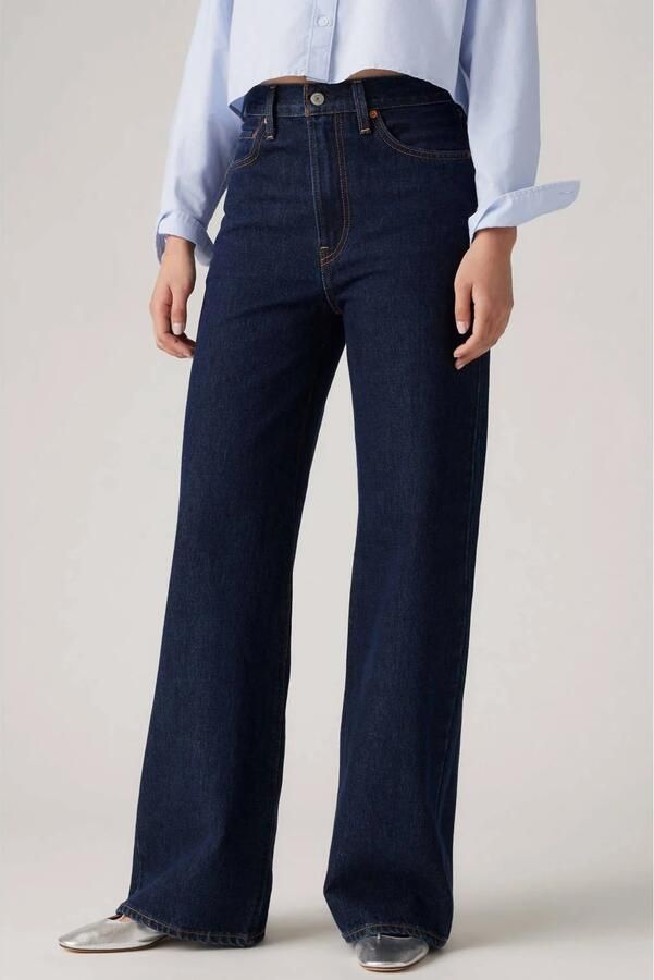 Levi's 300 Wide & loose fit jeans van pure katoen model 'RIBCAGE WIDE LEG'