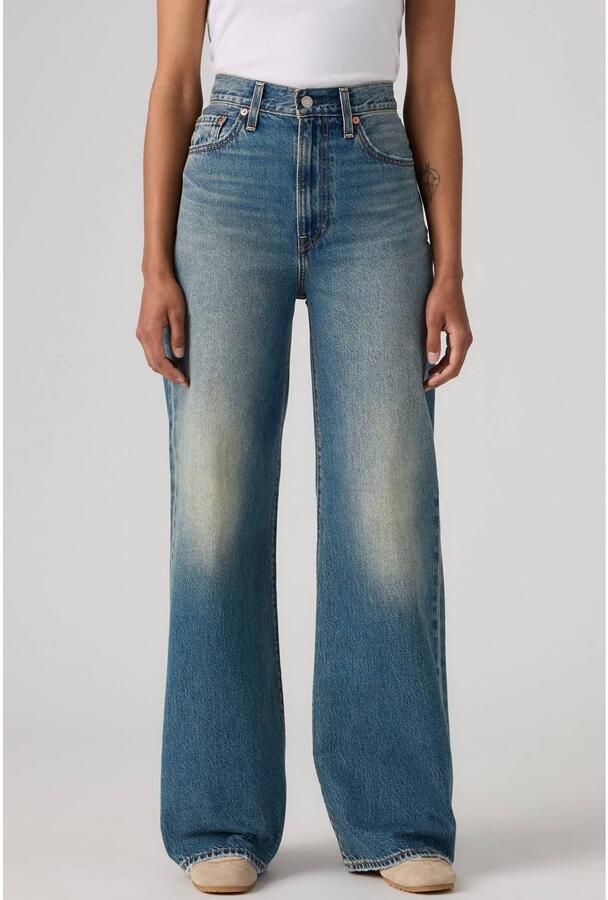 Levi's RIBCAGE WIDE LEG H223 ROSIE PO jeans middelblauw
