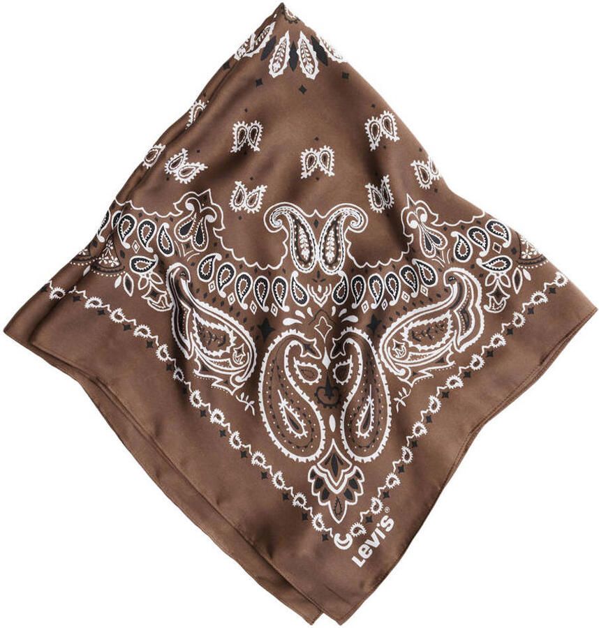 Levi's satijnen bandana bruin