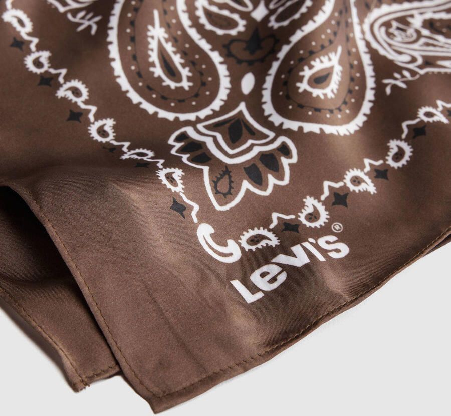 Levi's satijnen bandana bruin - Foto 3