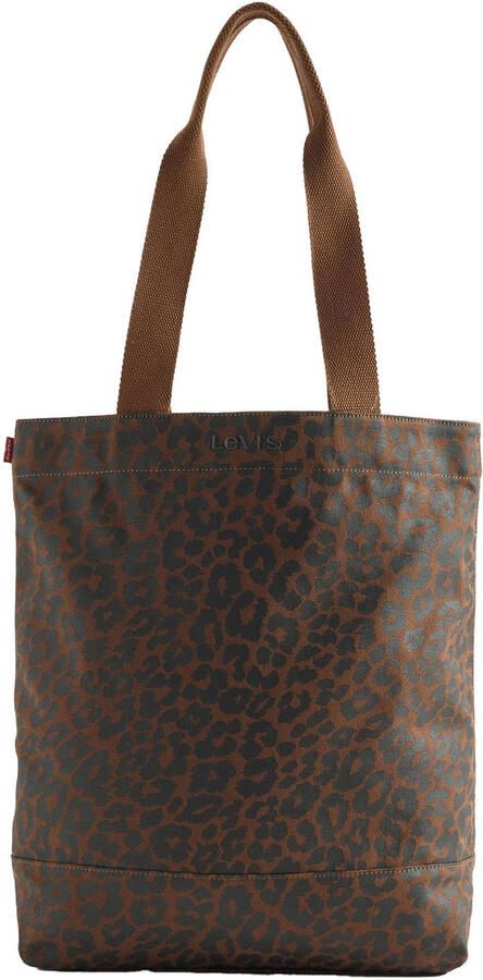 Levi's shopper Icon met panterprint bruin - Foto 3