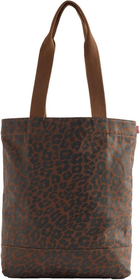 Levi's shopper Icon met panterprint bruin - Foto 2