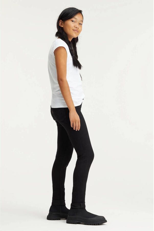 Levis Levi's skinny jegging black Jeans Zwart Meisjes Denim Effen 128