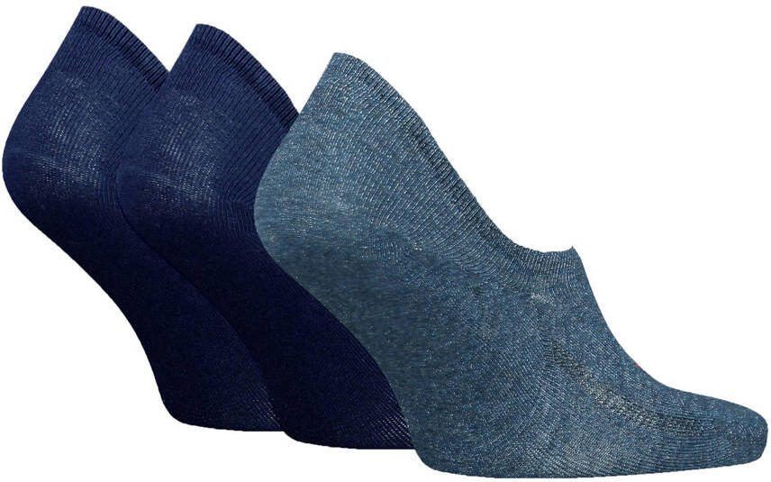 Levi's sneakersokken denimblauw (set van 3) - Foto 2
