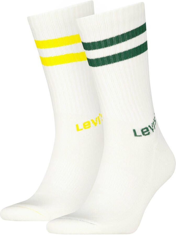 Levi's sokken wit groen geel (set van 2)