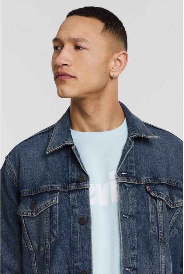 Levi's Blauwe Katoenen Blazer met Klassieke Kraag Blue Heren