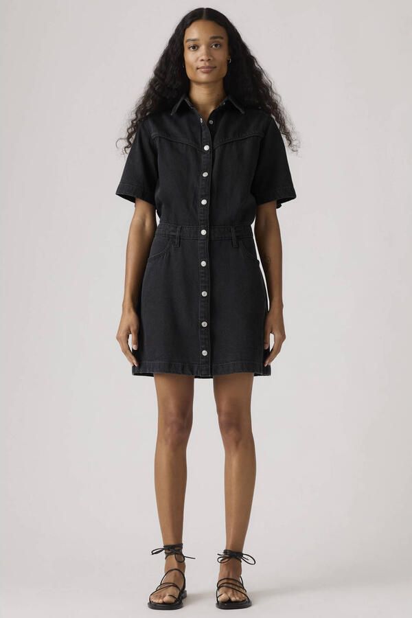 Levi's Denimjurk met knoopsluiting van puur katoen - Foto 3