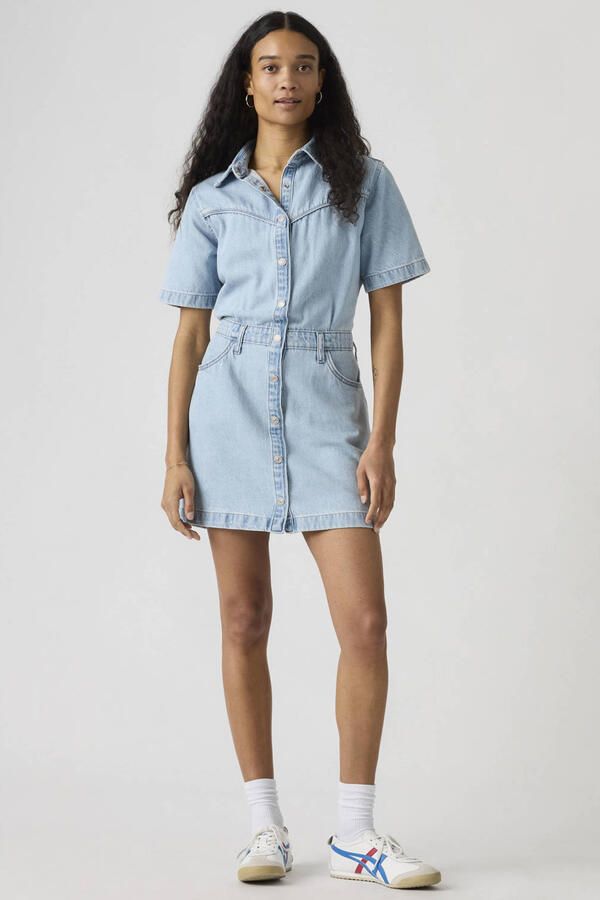 Levi's Regular fit denimjurk van puur katoen - Foto 3