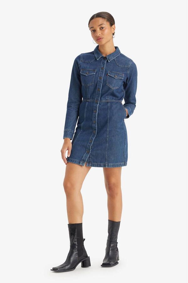Levi's Jeans jurk FLYNN WESTERN CORE DRES (Nieuwe collectie)
