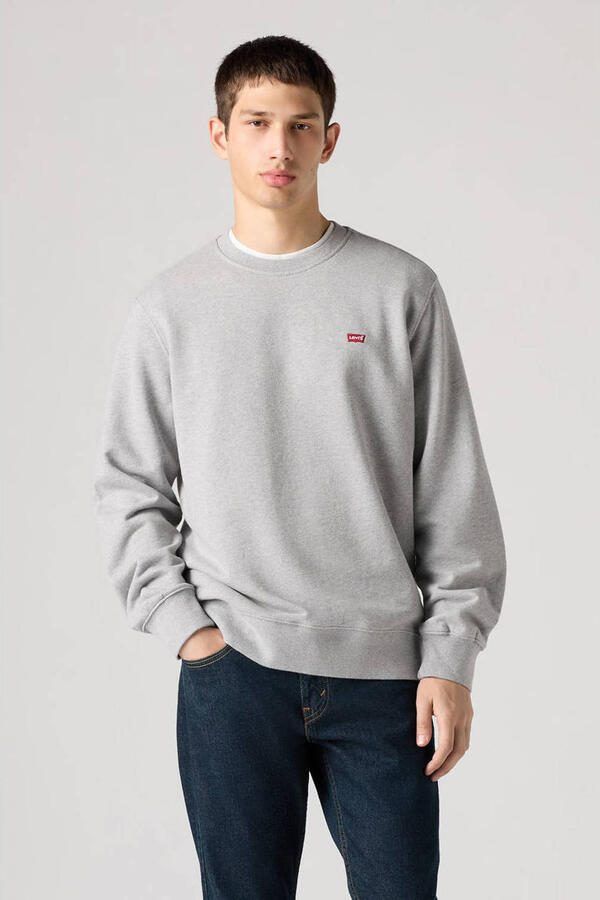 Levi's Grijze Katoenen Trui Lange Mouwen Ronde Hals Logo Gray Heren - Foto 2