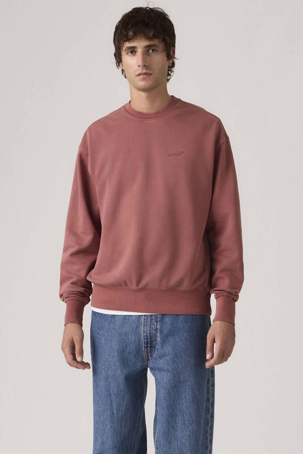 Levi's Sweatshirt met logo-stitching en ronde hals