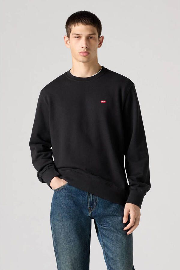 Levi's Klassiek Katoenen Sweatshirt met Ronde Hals Black Heren - Foto 2