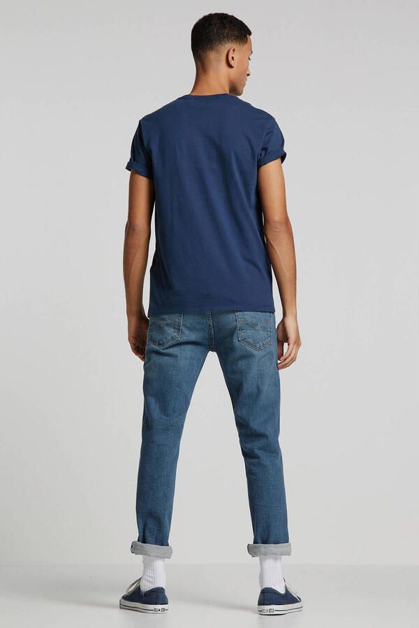 Levi's Heren Korte Mouw Blauw Katoenen T-shirt Blue Heren