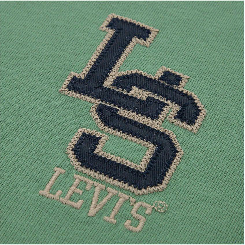 Levi's T-shirt groen broderie - Foto 1