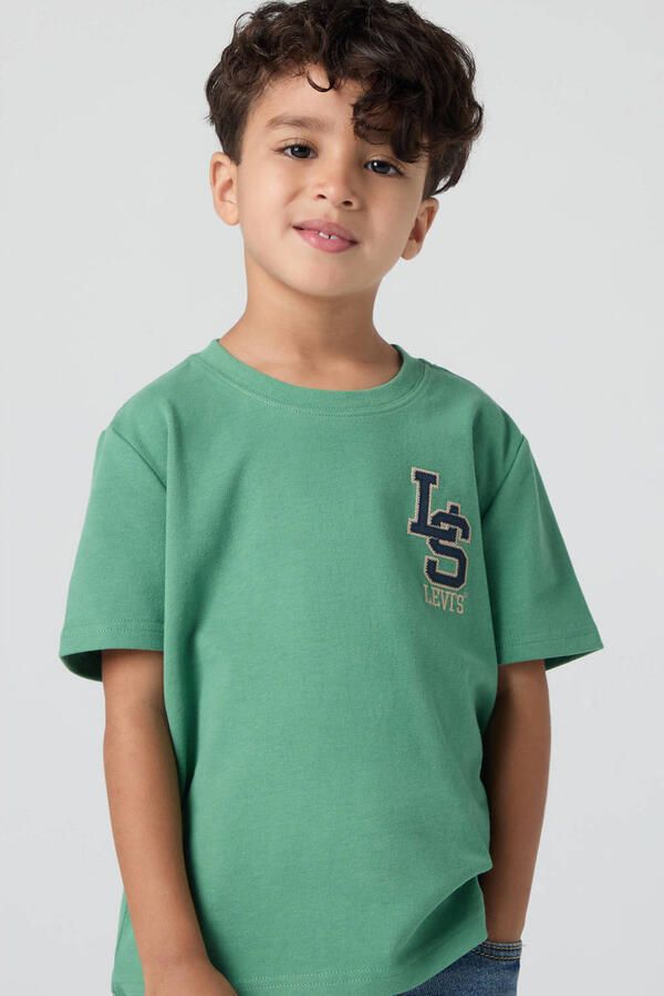 Levi's T-shirt groen broderie - Foto 3