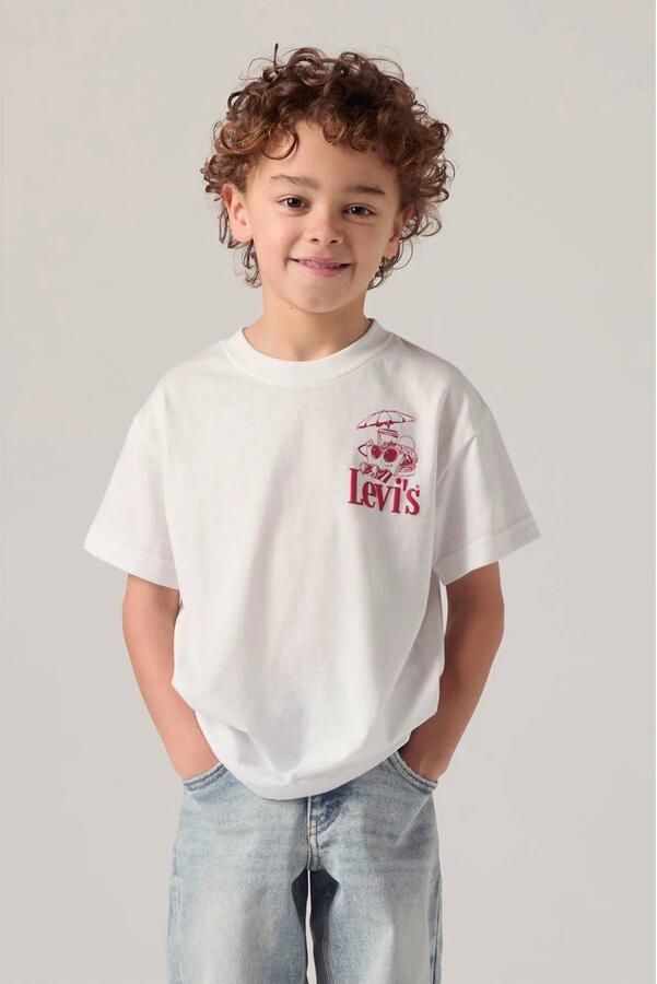 Levi's T-shirt met backprint wit
