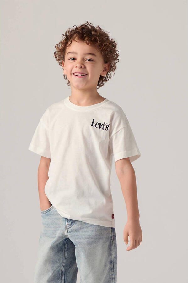 Levi's T-shirt met backprint wit