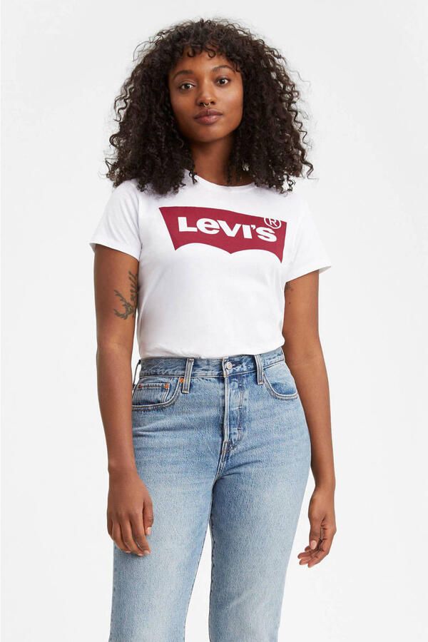 Levi's Grafisch T-shirt Lente Zomer Collectie White Dames
