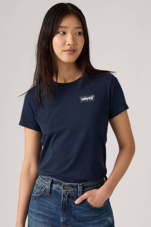 Levi's THE PERFECT TEE rechtvallend T-shirt met logo marineblauw