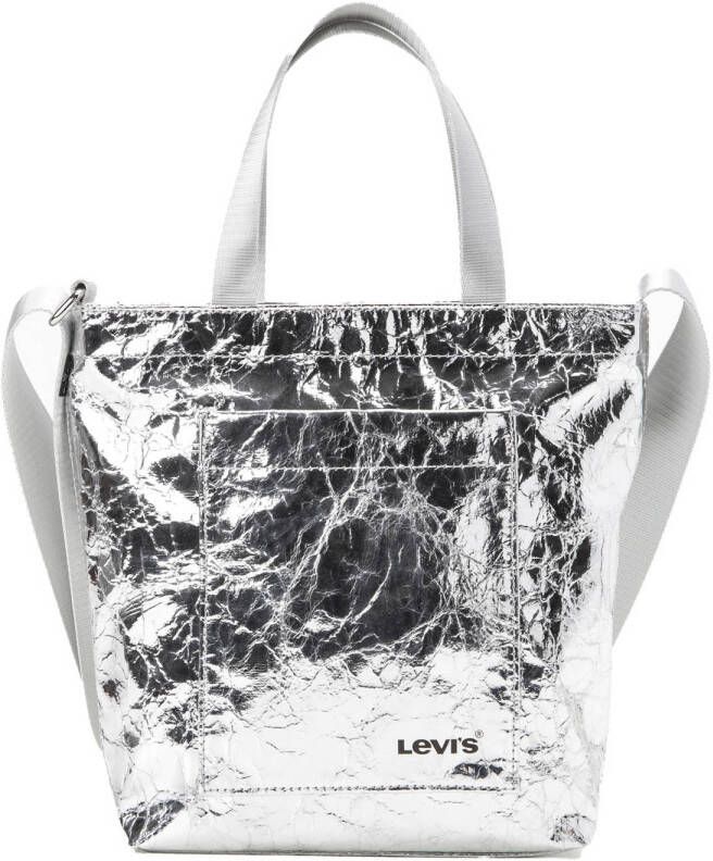Levi's mini shopper Icon zilverkleurig