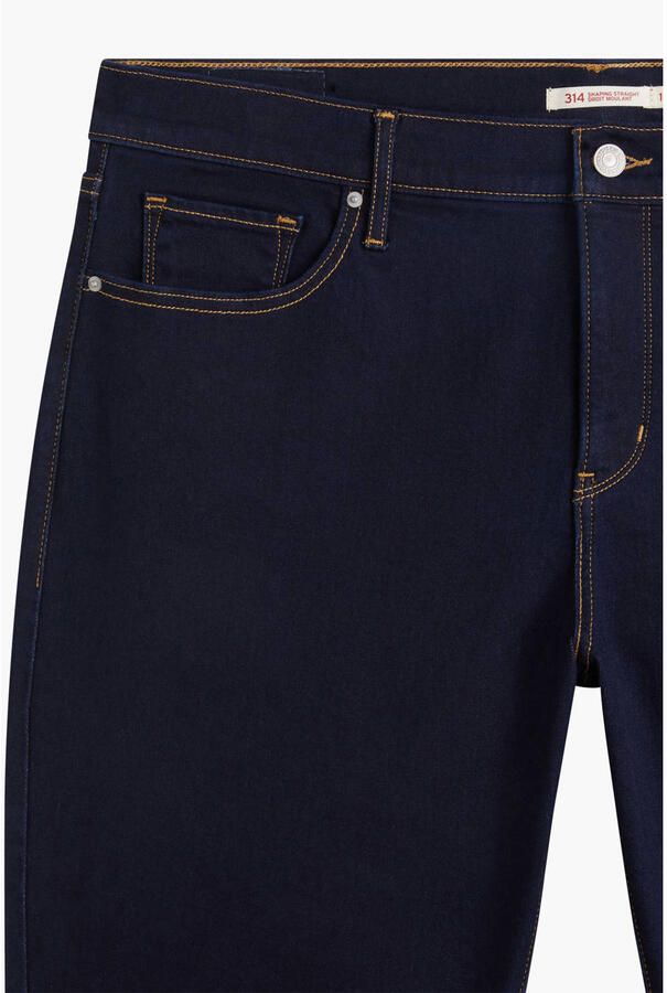Levi's Plus 314 high waist straight leg jeans dark blue denim