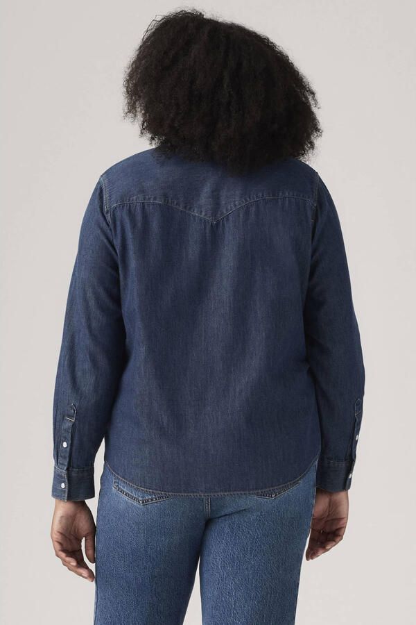 Levi's Plus denim blouse dark blue denim - Foto 2