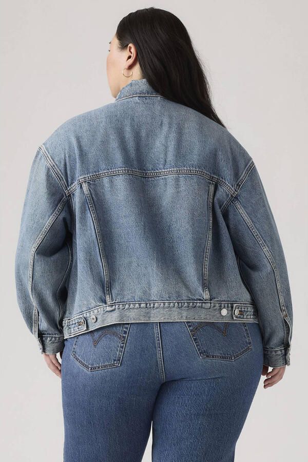 Levi's Plus Levi's Plus Jeansjack TRUCKER in lichte used-wassing - Foto 2