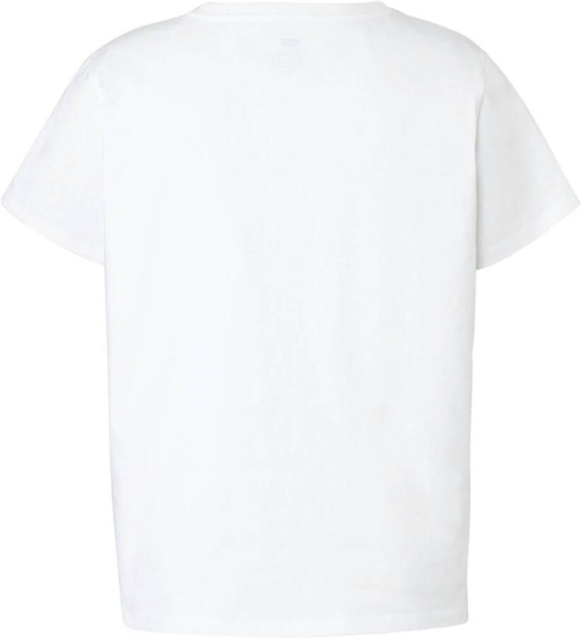 Levi's Plus Perfect Crew T-shirt met logo wit rood