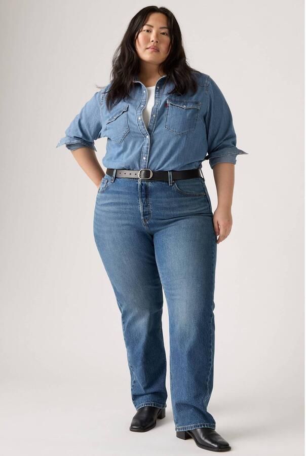Levi's Plus straight leg jeans medium blue denim - Foto 2