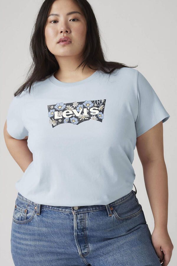 Levi's Plus T-shirt lichtblauw