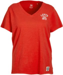Levi's Plus T-shirt met printopdruk rood