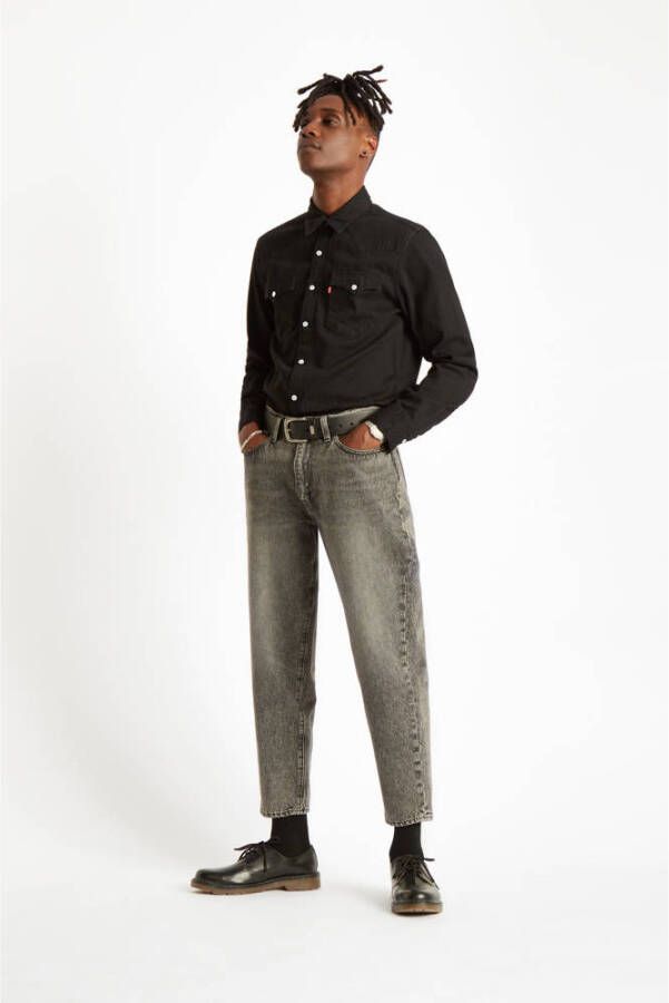 Levi's regular fit denim overhemd Barstow Western marble black