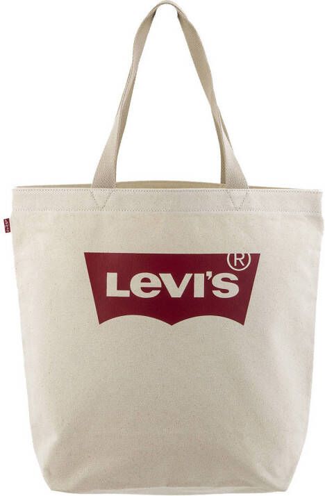 Levi's shopper met logo ecru rood