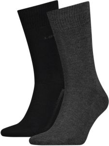Levi's sokken set van 2 antraciet zwart