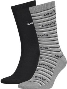Levi's sokken set van 2 grijs zwart