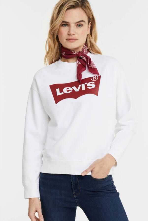 Levi's sweater met logo wit