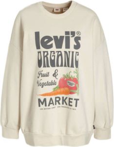 Levi's sweater met printopdruk beige grijs