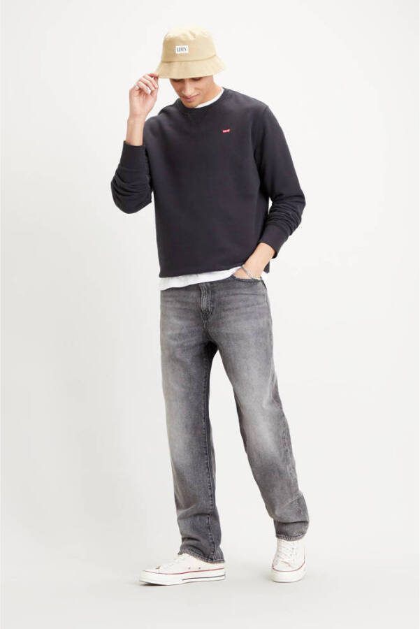 Levi's Klassiek Katoenen Sweatshirt met Ronde Hals Black Heren