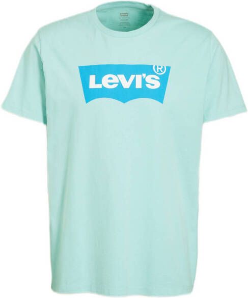 Levi's Lichtblauw Katoenen T-Shirt met Print Blue Heren