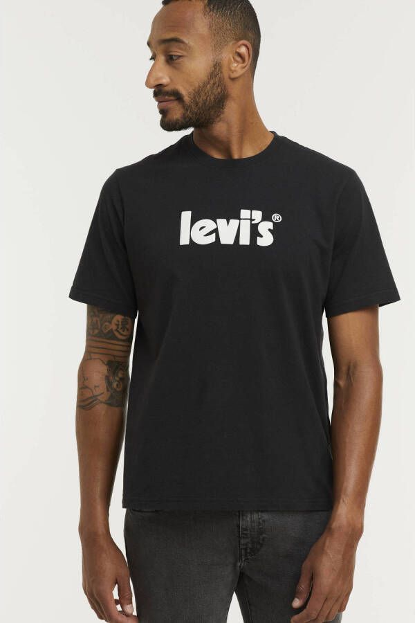 Levi's T-shirt met logo caviar