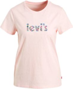 Levi's T-shirt met logo roze
