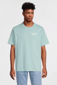 Levi's T-shirt met logo turquoise