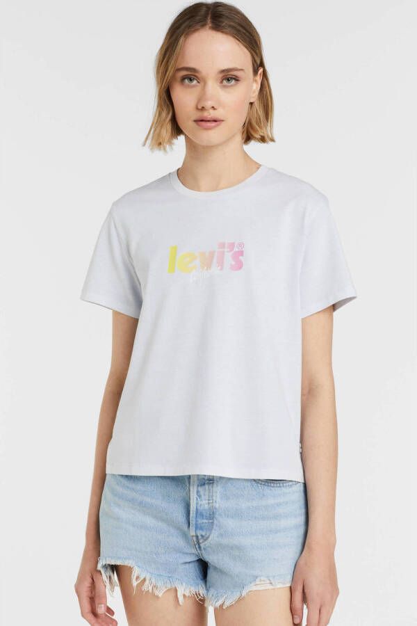 Levi's Dames Grijs Print T-shirt Gray Dames