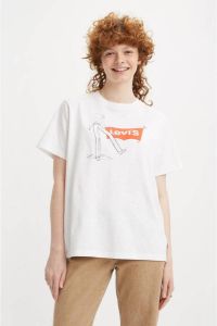 Levi's T-shirt met printopdruk wit oranje zwart