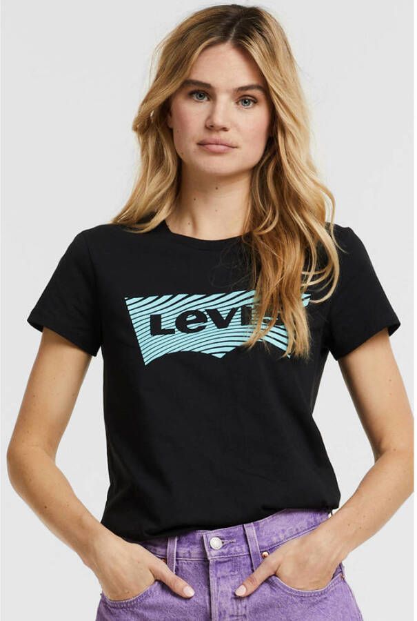 Levi's Het perfecte tee golvende bw vul t-shirt Zwart Dames