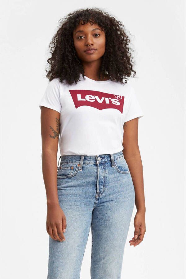 Levi's Grafisch T-shirt Lente Zomer Collectie White Dames