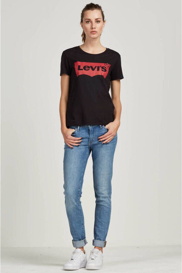 Levi's Zwart Print T-shirt voor Dames Black Dames
