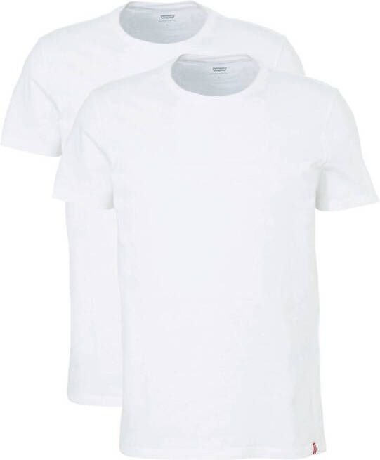 Levi's Slim fit T-shirt met labeldetail in een set van 2 stuks