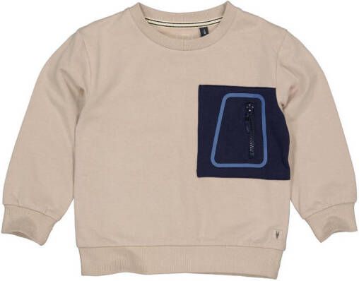 LEVV sweater GERBERT beige donkerblauw Meerkleurig 104